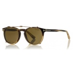 tom ford tom n sunglasses occhiali da sole in corno marroni chiaro ft p occhiali da sole tom ford eyewear