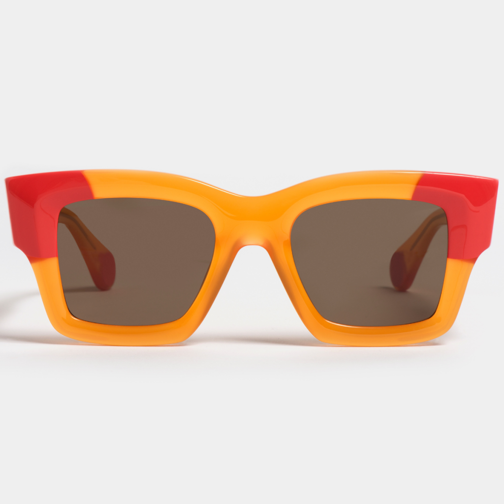 Occhiali da Sole Square D Jacquemus Les lunettes Baci Multi-Orange