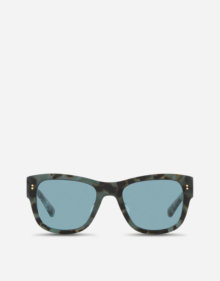 OCCHIALI DA SOLE Eccentric sartorial sunglasses Dolce&Gabbana Blue Havana