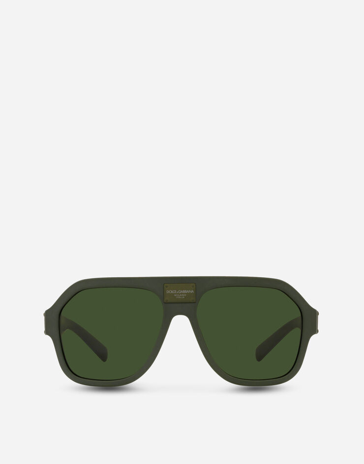 OCCHIALI DA SOLE DG Plaque Sunglasses Dolce&Gabbana Green