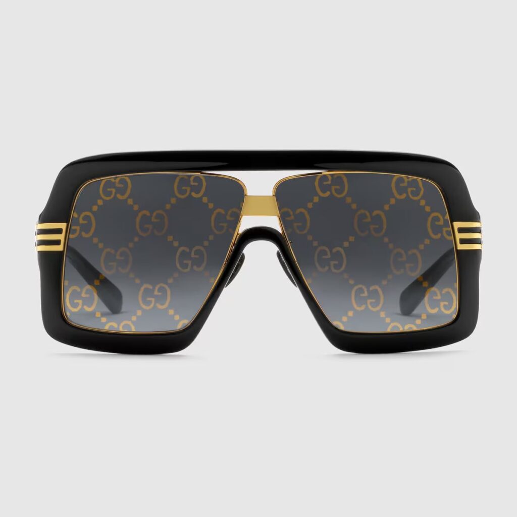 Occhiali da sole con montatura quadrata e lenti GG Gucci GG0900S Black