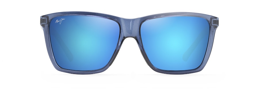Occhiali da Sole polarizzati rettangolari CRUZEM Maui Jim B864-03 Dark Translucent Blue