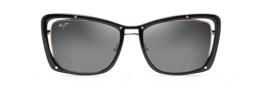 Occhiali da Sole luxury polarizzati ADRIFT Maui Jim GS808-02 Black Gloss with Shiny Gold