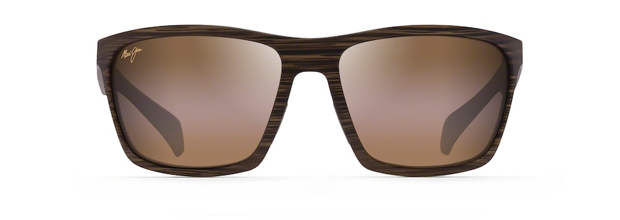 Occhiali da Sole polarizzati a mascherina MAKOA Maui Jim H804-25W Venatura del legno marrone opaco