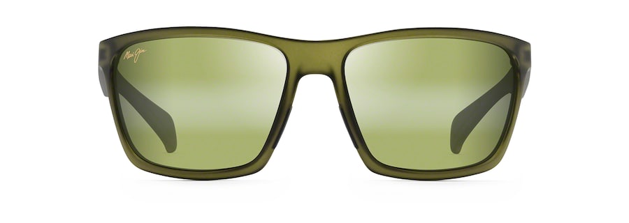 Occhiali da Sole polarizzati a mascherina MAKOA Maui Jim HT804-15M Matte Translucent Khaki Green