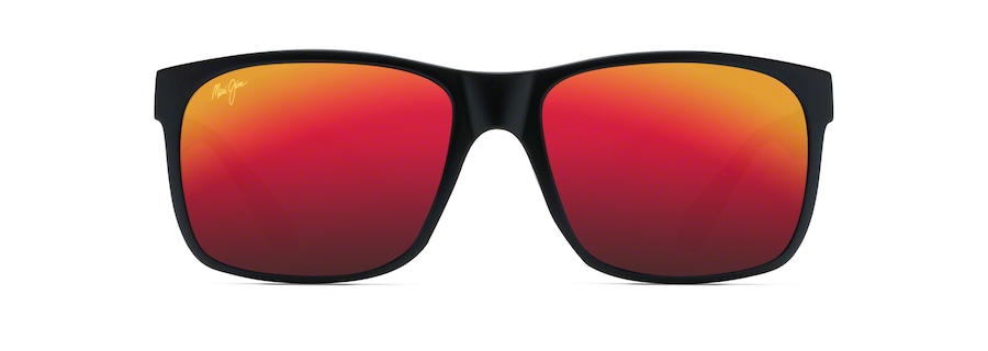 Occhiali da Sole polarizzati rettangolari RED SANDS ASIAN FIT Maui Jim MM432N-047 Nero opaco