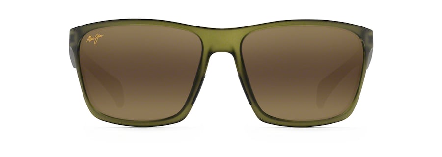Occhiali da Sole polarizzati a mascherina MAKOA Maui Jim MM804-008 Matte Translucent Khaki Green