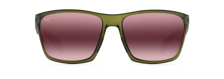 Occhiali da Sole polarizzati a mascherina MAKOA Maui Jim MM804-038 Matte Translucent Khaki Green