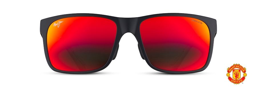 Occhiali da Sole polarizzati rettangolari RED SANDS ASIAN FIT Maui Jim RM432N-35UTD Porpora sfumato