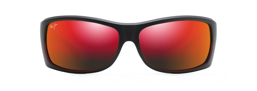 Occhiali da Sole polarizzati a mascherina EQUATOR Maui Jim RM848-04 Black with Red Interior
