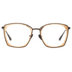 LINDA FARROW MILO SQUARE OPTICAL FRAME IN NICKEL AND ROSE GOLD  LFL1338C6OPT
