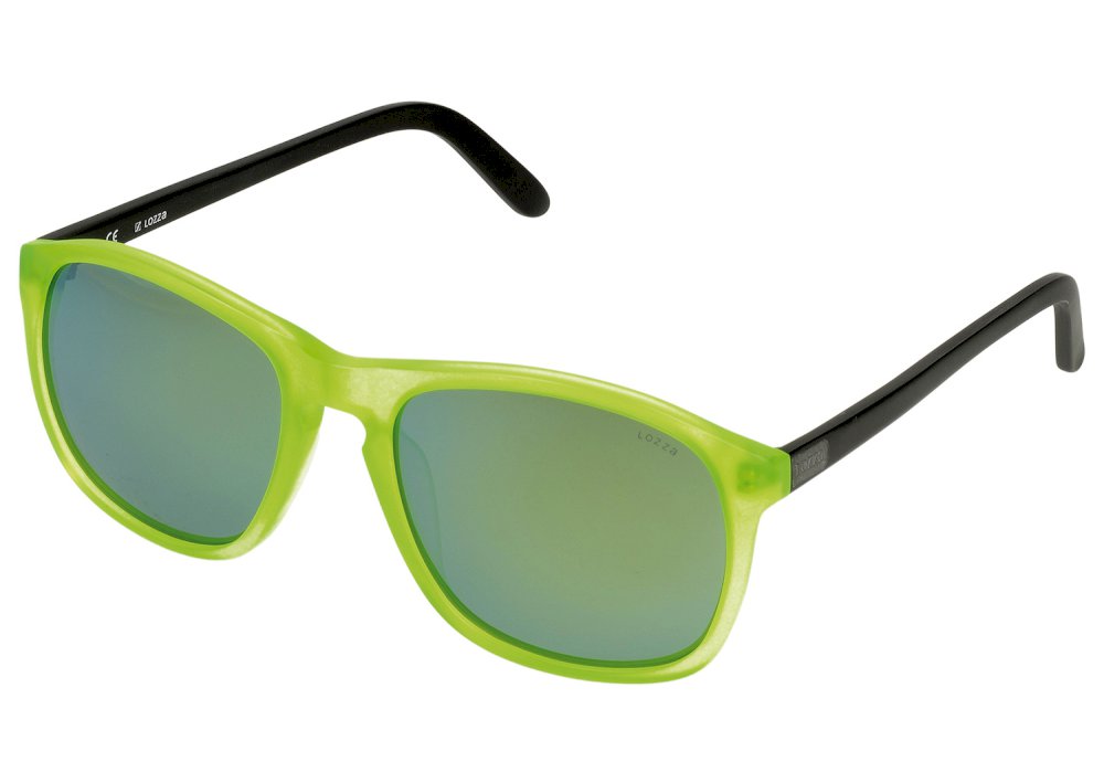 Occhiali da Sole Lozza SL1845V-XA2V Verde Fluo Trasparente Opaco